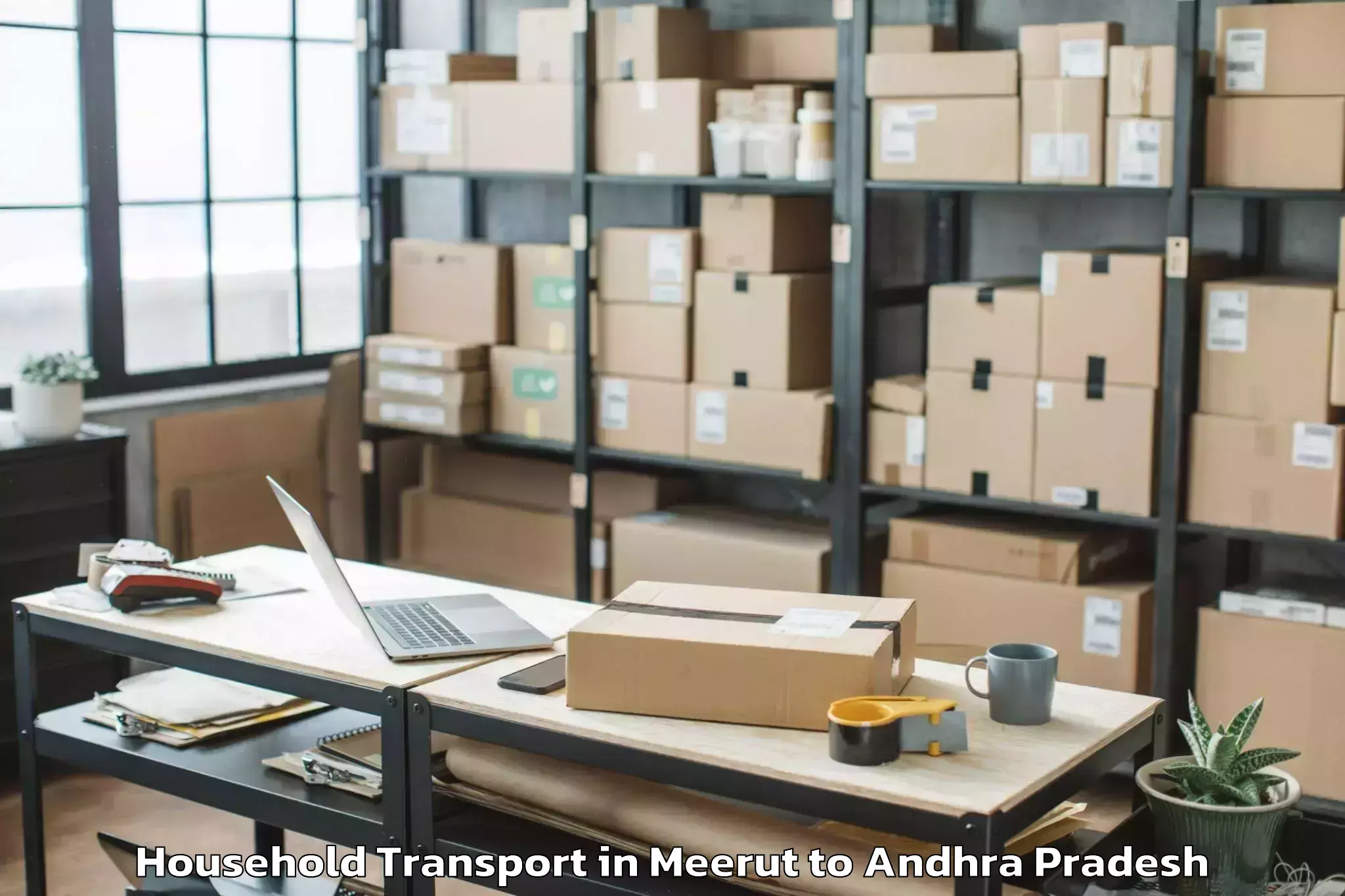 Expert Meerut to Vaddeswaram Household Transport